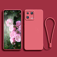 Silikon Hülle Handyhülle Ultra Dünn Flexible Schutzhülle 360 Grad Ganzkörper Tasche YK4 für Xiaomi Mi 13 Pro 5G Pink