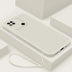 Silikon Hülle Handyhülle Ultra Dünn Flexible Schutzhülle 360 Grad Ganzkörper Tasche YK4 für Xiaomi POCO C3 Weiß