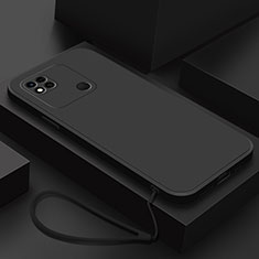 Silikon Hülle Handyhülle Ultra Dünn Flexible Schutzhülle 360 Grad Ganzkörper Tasche YK4 für Xiaomi Redmi 10A 4G Schwarz