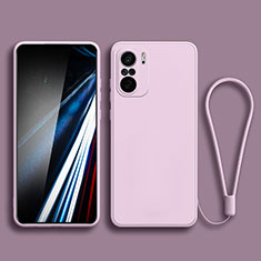 Silikon Hülle Handyhülle Ultra Dünn Flexible Schutzhülle 360 Grad Ganzkörper Tasche YK4 für Xiaomi Redmi K40 Pro 5G Helles Lila