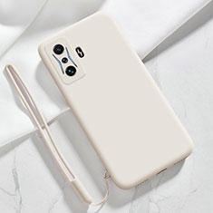 Silikon Hülle Handyhülle Ultra Dünn Flexible Schutzhülle 360 Grad Ganzkörper Tasche YK4 für Xiaomi Redmi K50 Gaming 5G Weiß