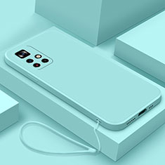Silikon Hülle Handyhülle Ultra Dünn Flexible Schutzhülle 360 Grad Ganzkörper Tasche YK4 für Xiaomi Redmi Note 11 5G Cyan