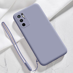 Silikon Hülle Handyhülle Ultra Dünn Flexible Schutzhülle 360 Grad Ganzkörper Tasche YK4 für Xiaomi Redmi Note 11 SE 5G Lavendel Grau