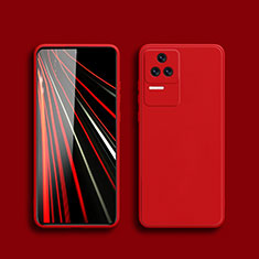 Silikon Hülle Handyhülle Ultra Dünn Flexible Schutzhülle 360 Grad Ganzkörper Tasche YK5 für Xiaomi Poco F4 5G Rot
