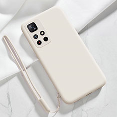 Silikon Hülle Handyhülle Ultra Dünn Flexible Schutzhülle 360 Grad Ganzkörper Tasche YK5 für Xiaomi Poco M4 Pro 5G Weiß