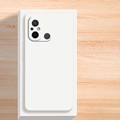 Silikon Hülle Handyhülle Ultra Dünn Flexible Schutzhülle 360 Grad Ganzkörper Tasche YK5 für Xiaomi Redmi 12C 4G Weiß