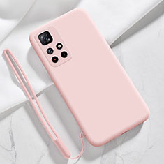 Silikon Hülle Handyhülle Ultra Dünn Flexible Schutzhülle 360 Grad Ganzkörper Tasche YK5 für Xiaomi Redmi Note 11 5G Rosa