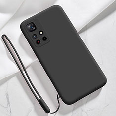 Silikon Hülle Handyhülle Ultra Dünn Flexible Schutzhülle 360 Grad Ganzkörper Tasche YK5 für Xiaomi Redmi Note 11 5G Schwarz