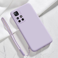 Silikon Hülle Handyhülle Ultra Dünn Flexible Schutzhülle 360 Grad Ganzkörper Tasche YK5 für Xiaomi Redmi Note 11S 5G Helles Lila