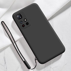 Silikon Hülle Handyhülle Ultra Dünn Flexible Schutzhülle 360 Grad Ganzkörper Tasche YK5 für Xiaomi Redmi Note 11S 5G Schwarz