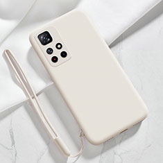 Silikon Hülle Handyhülle Ultra Dünn Flexible Schutzhülle 360 Grad Ganzkörper Tasche YK5 für Xiaomi Redmi Note 11S 5G Weiß