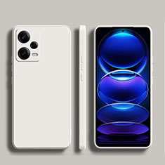 Silikon Hülle Handyhülle Ultra Dünn Flexible Schutzhülle 360 Grad Ganzkörper Tasche YK5 für Xiaomi Redmi Note 12 Pro+ Plus 5G Weiß