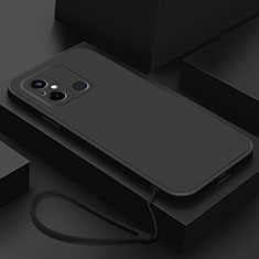 Silikon Hülle Handyhülle Ultra Dünn Flexible Schutzhülle 360 Grad Ganzkörper Tasche YK6 für Xiaomi Redmi 12C 4G Schwarz