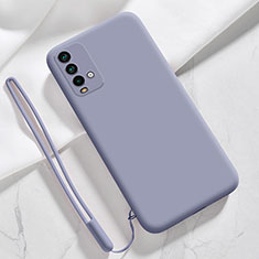 Silikon Hülle Handyhülle Ultra Dünn Flexible Schutzhülle 360 Grad Ganzkörper Tasche YK6 für Xiaomi Redmi 9T 4G Lavendel Grau