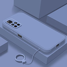 Silikon Hülle Handyhülle Ultra Dünn Flexible Schutzhülle 360 Grad Ganzkörper Tasche YK6 für Xiaomi Redmi Note 11 5G Lavendel Grau