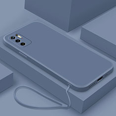Silikon Hülle Handyhülle Ultra Dünn Flexible Schutzhülle 360 Grad Ganzkörper Tasche YK6 für Xiaomi Redmi Note 11 SE 5G Lavendel Grau