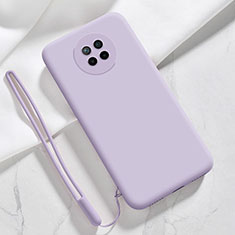 Silikon Hülle Handyhülle Ultra Dünn Flexible Schutzhülle 360 Grad Ganzkörper Tasche YK6 für Xiaomi Redmi Note 9T 5G Helles Lila