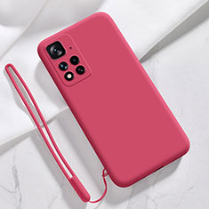 Silikon Hülle Handyhülle Ultra Dünn Flexible Schutzhülle 360 Grad Ganzkörper Tasche YK7 für Xiaomi Redmi Note 11 Pro+ Plus 5G Rot