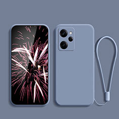 Silikon Hülle Handyhülle Ultra Dünn Flexible Schutzhülle 360 Grad Ganzkörper Tasche YK7 für Xiaomi Redmi Note 12 Pro Speed 5G Lavendel Grau