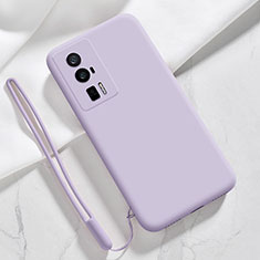 Silikon Hülle Handyhülle Ultra Dünn Flexible Schutzhülle 360 Grad Ganzkörper Tasche YK8 für Xiaomi Poco F5 Pro 5G Helles Lila