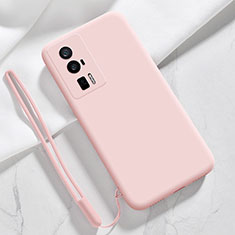 Silikon Hülle Handyhülle Ultra Dünn Flexible Schutzhülle 360 Grad Ganzkörper Tasche YK8 für Xiaomi Poco F5 Pro 5G Rosa