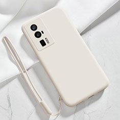 Silikon Hülle Handyhülle Ultra Dünn Flexible Schutzhülle 360 Grad Ganzkörper Tasche YK8 für Xiaomi Poco F5 Pro 5G Weiß