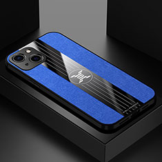 Silikon Hülle Handyhülle Ultra Dünn Flexible Schutzhülle Tasche A04 für Apple iPhone 14 Plus Blau