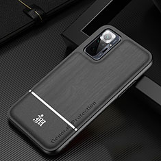 Silikon Hülle Handyhülle Ultra Dünn Flexible Schutzhülle Tasche JM1 für Xiaomi Redmi Note 10 Pro 4G Schwarz