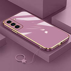 Silikon Hülle Handyhülle Ultra Dünn Flexible Schutzhülle Tasche M01 für Samsung Galaxy S22 5G Violett