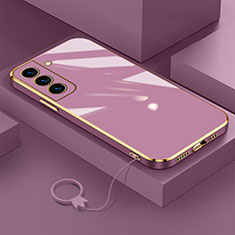 Silikon Hülle Handyhülle Ultra Dünn Flexible Schutzhülle Tasche M01 für Samsung Galaxy S23 5G Violett