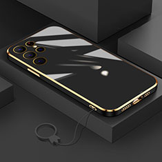 Silikon Hülle Handyhülle Ultra Dünn Flexible Schutzhülle Tasche M01 für Samsung Galaxy S23 Ultra 5G Schwarz