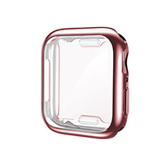 Silikon Hülle Handyhülle Ultra Dünn Flexible Schutzhülle Tasche S01 für Apple iWatch 5 40mm Rosegold