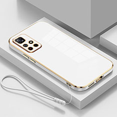 Silikon Hülle Handyhülle Ultra Dünn Flexible Schutzhülle Tasche S01 für Xiaomi Poco M4 Pro 5G Weiß