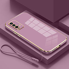 Silikon Hülle Handyhülle Ultra Dünn Flexible Schutzhülle Tasche S01 für Xiaomi Redmi 9T 4G Violett