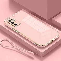 Silikon Hülle Handyhülle Ultra Dünn Flexible Schutzhülle Tasche S01 für Xiaomi Redmi Note 10 5G Rosa