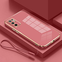 Silikon Hülle Handyhülle Ultra Dünn Flexible Schutzhülle Tasche S01 für Xiaomi Redmi Note 10 5G Rot