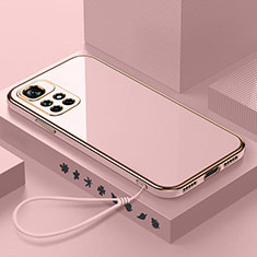 Silikon Hülle Handyhülle Ultra Dünn Flexible Schutzhülle Tasche S01 für Xiaomi Redmi Note 11 4G (2021) Rosa