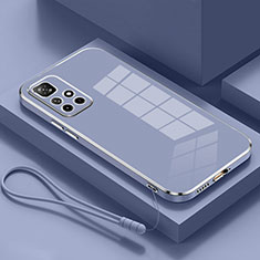 Silikon Hülle Handyhülle Ultra Dünn Flexible Schutzhülle Tasche S01 für Xiaomi Redmi Note 11 5G Lavendel Grau