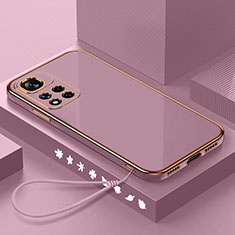 Silikon Hülle Handyhülle Ultra Dünn Flexible Schutzhülle Tasche S01 für Xiaomi Redmi Note 11 Pro+ Plus 5G Violett