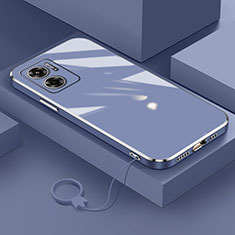 Silikon Hülle Handyhülle Ultra Dünn Flexible Schutzhülle Tasche S01 für Xiaomi Redmi Note 11E 5G Lavendel Grau