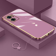 Silikon Hülle Handyhülle Ultra Dünn Flexible Schutzhülle Tasche S01 für Xiaomi Redmi Note 11E 5G Violett