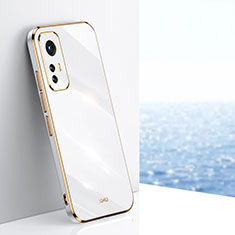 Silikon Hülle Handyhülle Ultra Dünn Flexible Schutzhülle Tasche S02 für Xiaomi Mi 12S Pro 5G Weiß