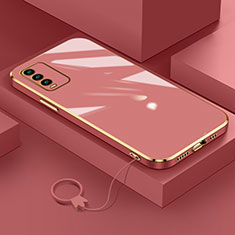 Silikon Hülle Handyhülle Ultra Dünn Flexible Schutzhülle Tasche S02 für Xiaomi Redmi Note 9 4G Rot