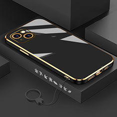 Silikon Hülle Handyhülle Ultra Dünn Flexible Schutzhülle Tasche S03 für Apple iPhone 13 Mini Schwarz