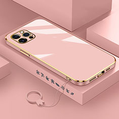 Silikon Hülle Handyhülle Ultra Dünn Flexible Schutzhülle Tasche S03 für Apple iPhone 14 Pro Max Rosegold