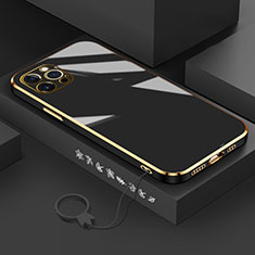 Silikon Hülle Handyhülle Ultra Dünn Flexible Schutzhülle Tasche S03 für Apple iPhone 14 Pro Max Schwarz
