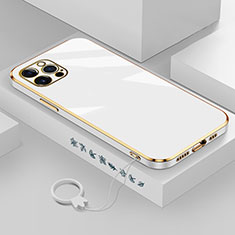 Silikon Hülle Handyhülle Ultra Dünn Flexible Schutzhülle Tasche S03 für Apple iPhone 15 Pro Max Weiß