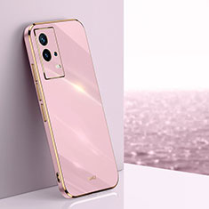 Silikon Hülle Handyhülle Ultra Dünn Flexible Schutzhülle Tasche S03 für Vivo iQOO 8 Pro 5G Rosa