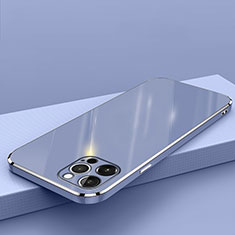Silikon Hülle Handyhülle Ultra Dünn Flexible Schutzhülle Tasche S04 für Apple iPhone 15 Pro Max Blau