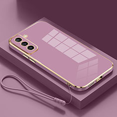 Silikon Hülle Handyhülle Ultra Dünn Flexible Schutzhülle Tasche S04 für Samsung Galaxy S21 FE 5G Violett